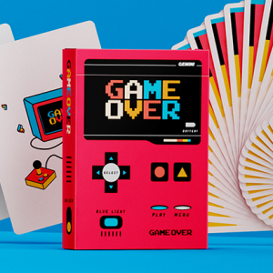 Game Over Red Playing Cards by Gemini