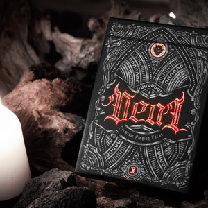 Deal with the Devil (Scarlet Red) UV Playing Cards by Darkside Playing Card Co