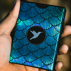 Marvelous Hummingbird Feathers (Blue) Playing Cards by Marvelous Decks